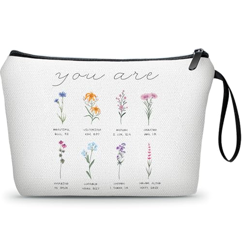 Christian Floral Bible Verse Inspirational Gifts Makeup Bag for Women