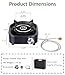 Portable Camping Stove - 7000W Dual-Core Burner Propane Butane Stove with Carry Case, Windproof for Home/RV/Camp, Compatible for All Cookwares
