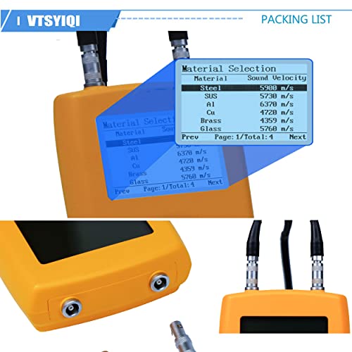 Medidor Digital Ultrasonido para Medición de Espesor con Rango 0.8 a 350mm y Precisión ±0.05mm para Metal, Vidrio, Cerámica y Tubos miniatura 2