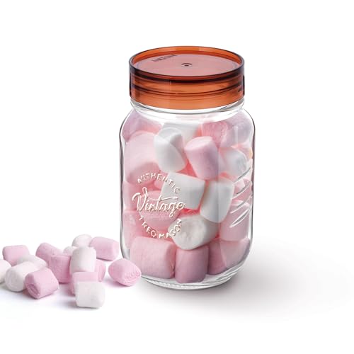 Treo By Milton Vintage Glass Jar With Plastic Lid, 750 ml, Transp...