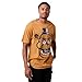 Five Nights At Freddy's Freddy Face Men's Brown Spiral Tie-Dye Crew Neck Short Sleeve T-Shirt XL