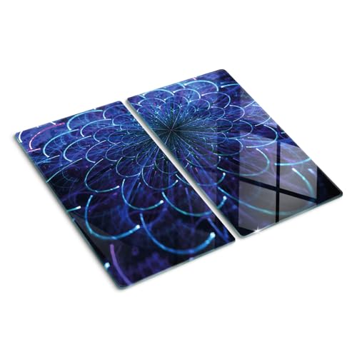Planche à découper en verre 2x30x52 cm symétrique avec motif abstraction