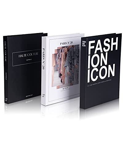 Decorative books set of 3 designer book decor inspired – fake b…