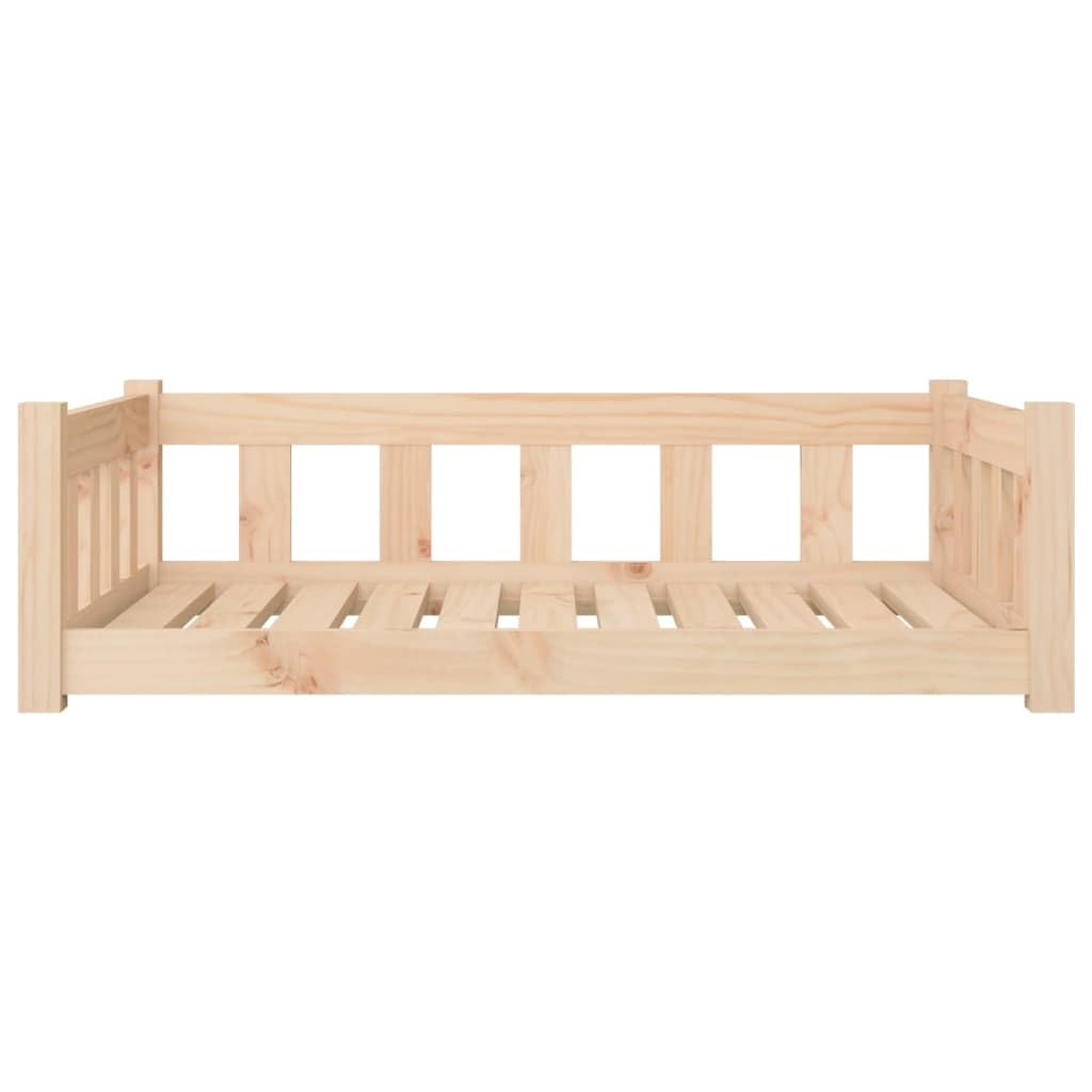 Cuccia per cani in legno di pino massiccio, 95,5 x 65,5 x 28 cm, con cuscino antiscivolo, rivestimento lavabile, schiuma delicata sulle articolazioni, adatta per cuccioli, interni, esterni