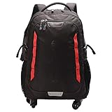 AOKING Mochila de ruedas resistente al agua de 20/22 pulgadas con compartimento para portátil, equipaje de mano con ruedas giratorias (22 pulgadas, negro)