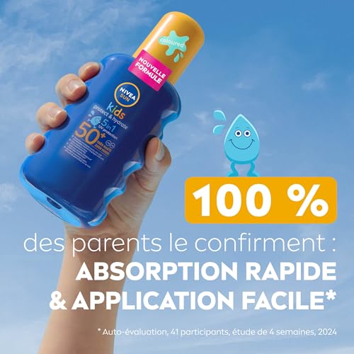 Crème Solaire Spray Enfant Corps Spf 50+ Hydratant Résistant A 'eau Sun Nivea Le Spray De 200ml - vue 6