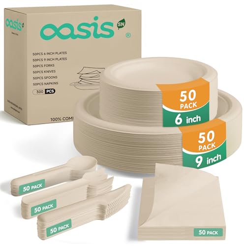 300-Piece Compostable Dinnerware Bundle