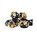 Chessex Gemini Polyhedral Black-Gold w/ Silver 7 Dice Set CHX-26451