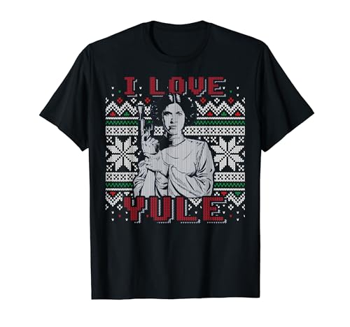 Star Wars I Love Yule Leia Christmas Humor Maglietta