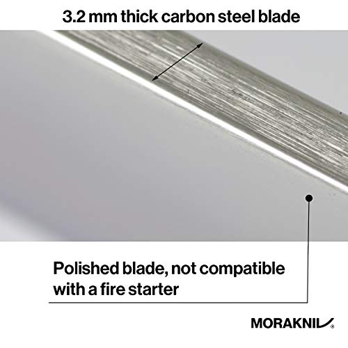 Morakniv Faca de serviço pesado com lâmina de aço carbono Sandvik, 0,125/4,1 polegadas, laranja (M-1