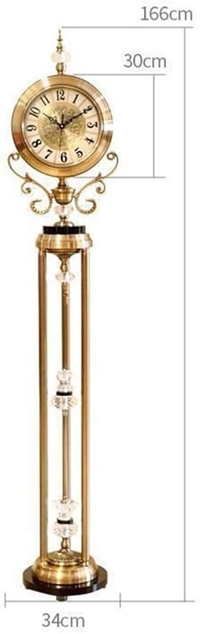 Grandfather Clock Floor Clock Coffee Home Decor, Grandfather Timepiece with Cable-Driven Chime Movement Grandfather Alarm