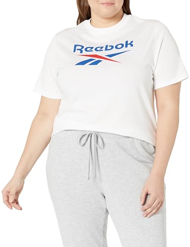 T-Shirt Femme Reebok Identity confortable à manches courtes et grand logo original