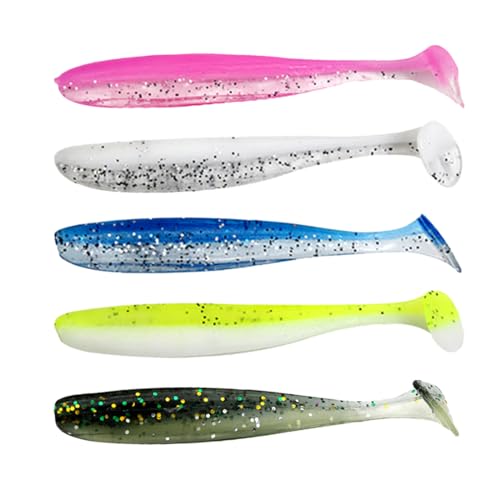 Gummifisch Hecht Zander Twisterschwanz, 12cm 5er-Set
