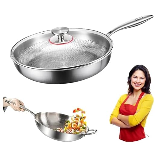 2025 new Titanium Hammered Pan Pro with Lid, titanium pans for cooking -Durable Scratch-Resistant Non Stick Titanium Nutri Pan for Cooking (12in)