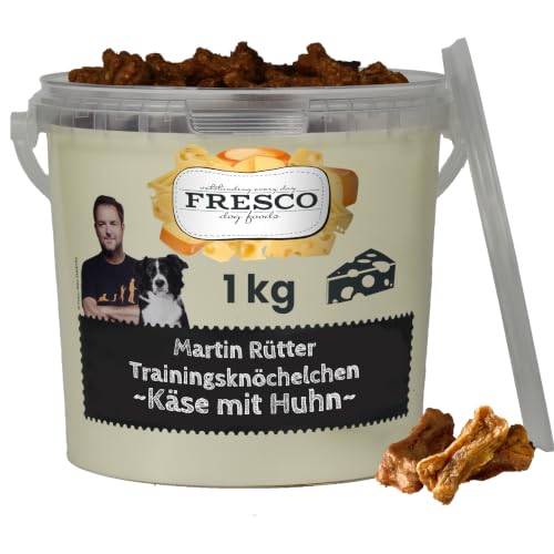 FRESCO Dog Martin Rütter Trainingsknöchelchen Käse mit Huhn 1kg Hundesnacks