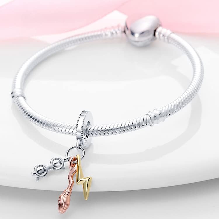 Miniatura 4 de LIGHTDOG Dijes de plata de ley 925 para pulseras Pandora, collar con colgante de circonita 5A, cuentas de joyería de regalo para el día de la madre