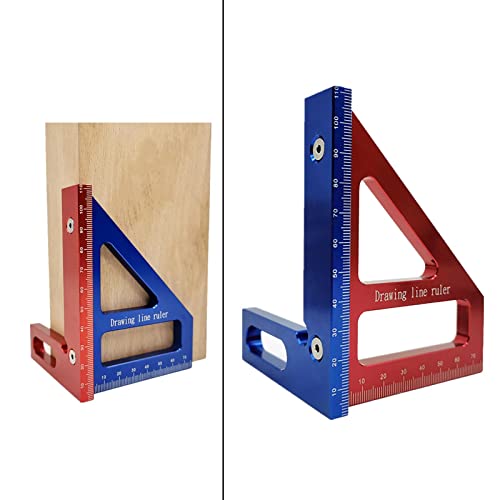 Dolity Régua triangular de alta precisão, régua de marcação para marcenaria desenho régua de linha f