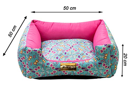 Cama Luxo Para Cachorro Luppet Pequeno Porte até 5kg Rosa Borboleta M