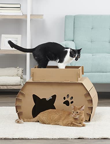 Carlson Cat Camper With Scratching Pad, Includes One Cat Door, Three Paw Windows, And One Cat Scratching Pad #TOP27