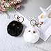 QFGasre Black Cat Keychain 2pcs Cute Plush Backpack Charms Cat Plush Keychains Purse Charm White Pom Pom Cats Car Keychain Gifts for Women Couple Keychains Handbags Backpacks and Wallets Accessories