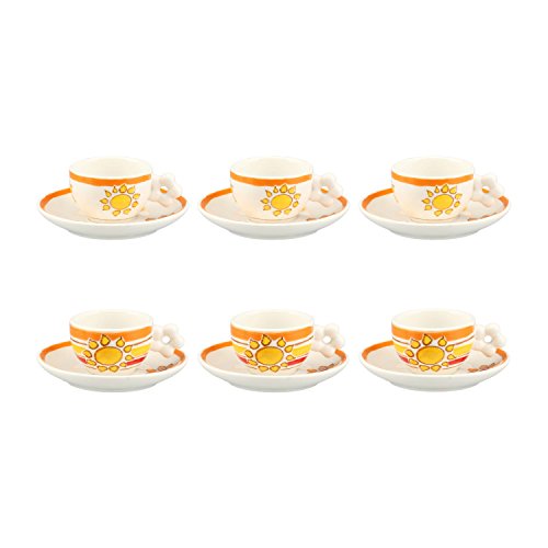 Set 6 Tazze Caffè Thun 'Caffè Al Sole' - Porcellana, Lavabile In Lavastoviglie - Foto 7