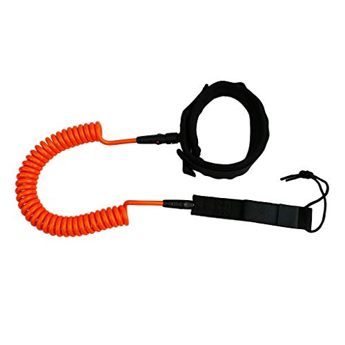 menolana 3 m 7 mm correia enrolada SUP – Duplo aço inoxidável – para surfe e prancha inflável de pé