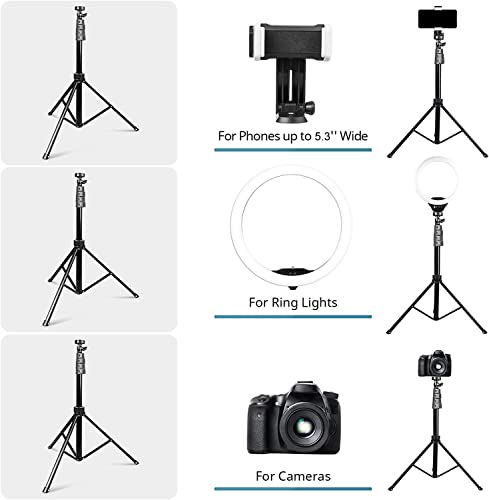 Eicaus 12" Ring Light With Tripod Stand And Phone Holder,Selfie Led Lighting With 62" Phone And Stand,Circle Ringlight For Photography,Tik Tok And Youtube,Compatible With Iphone, Android And Cameras #TOP3