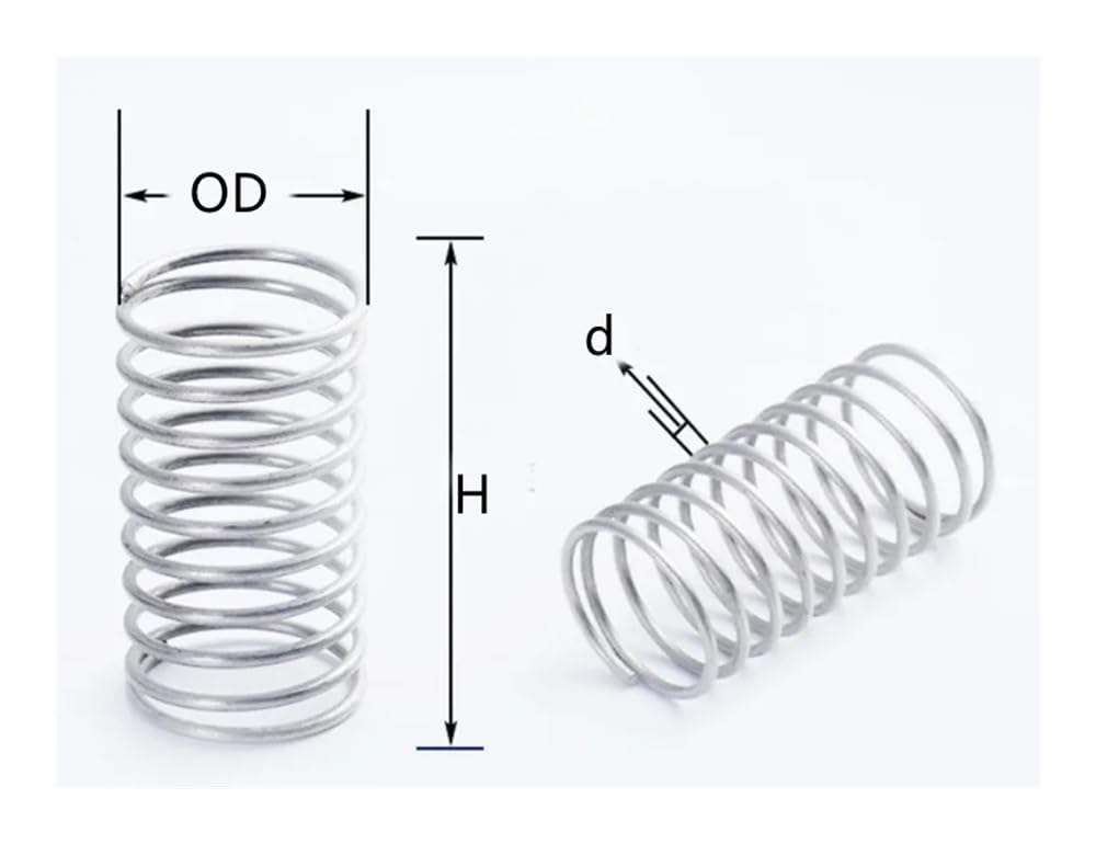 Molle Di Compressione Acciaio Inox 304 - 10 Pezzi, Diametro Filo 0.5mm - Foto 2