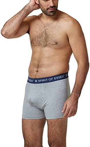 4-Pack Men's Cotton Stretch Boxer Hipsters with Fly | Mens Boxers Shorts Multipack with Elastic Waistband | Cotton Rich Trunks, Comfortable Mens Underwear (as8, alpha, l, regular, regular)