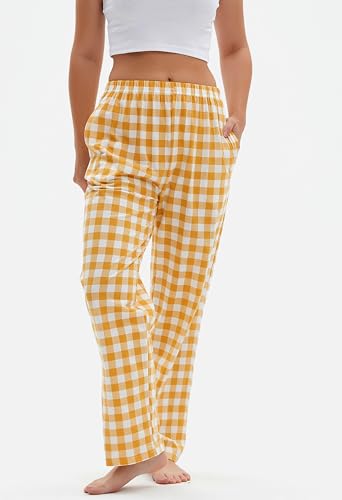 Magicmode Womens Pajama Pants Soft Cotton Sleep Lounge Pant Elastic Waist Pajama Bottoms2
