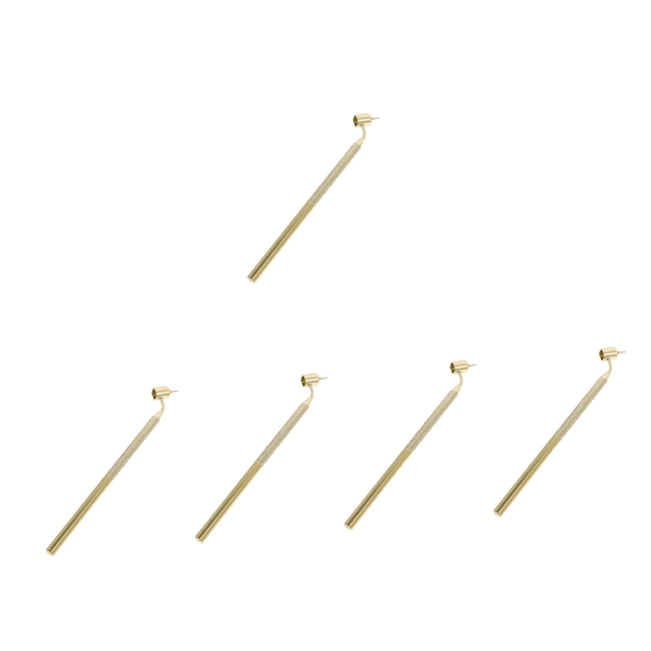Didiseaon 5 Pezzi penna per ritocchi auto penna per riparazione auto pennarelli riempibili per auto penna per auto vernice per ritocchi auto pennarello per pneumatici alluminio Golden