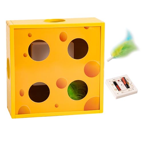 猫用パズルトイ,自動リアル回転エンタテインメント - パズルキャットトイ | リビングルーム用 室内用 一人遊び用 屋外用 誕生日用 公園用 退屈しのぎ用