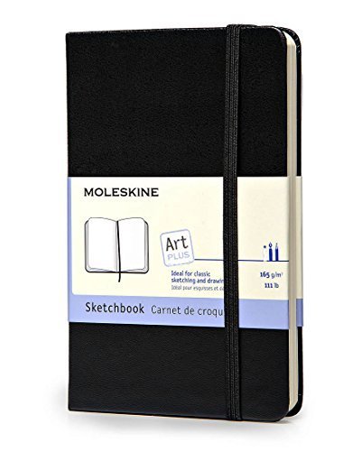 Carnet de croquis Moleskine Art Pocket pages blanches couverture rigide noire