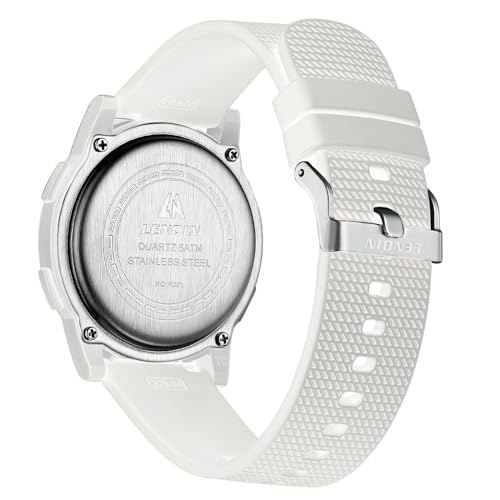 Image of HANPOSH Mens Digital Watch Ultra Thin Minimalist Sports Waterproof Outdoor LED Screen Large Face Wrist Watches for Men with Back Light Alarm Date Stopwatch
