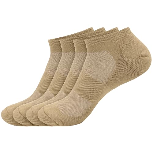 Image of BambooMN Men and Women's Rayon from Bamboo Low Cut Ankle Socks for Sports, Work and Everyday Wear - 4 Pairs - Unisex Sizing