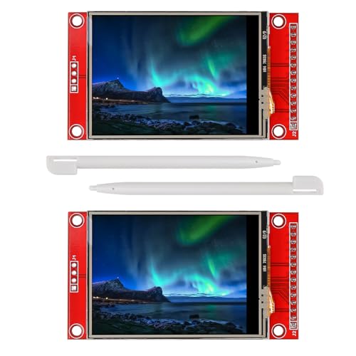 XIITIA 2pcs 2.4 SPI TFT LCD Display Touch Panel ILI9341 240x320 TFT LCD Touch Screen Shield 5V-3.3V STM32 Display Module SPI Serial with Touch Pen