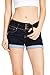 Wax Women's Juniors Stetchy Mid Rise Denim Shorts