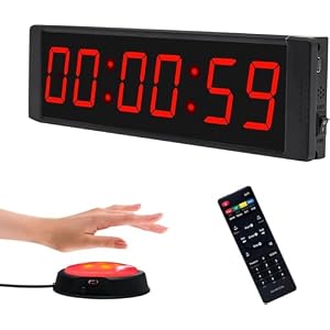 Timer Sport avec Bouton Marche/Arrêt, Chronomètre Minuteur Digital Horloge Murale avec Télécommande, Minuteur Fitness Gym Timer 12/24H Horloge pour Workout Home Gym
