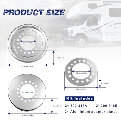 Image of 300-318 Steer Auto Wheel Balancer Fit for Dodge /Ford /Centramatic Wheel /8 Bolt Wheels 3 /4 and 1 ton Single Rear Wheel (GM 1995 and Older), 4 Balancers Included 300318