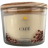Vela Aromática Artesanal, 9 Fragrâncias Disponíveis, Baunilha, Capim Limão, Lavanda, Bamboo, Alecrim (Café)