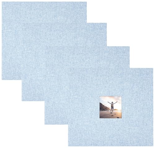 Image of 12x12 Fabric Scrapbook, Blue Fog (Pack of 4)