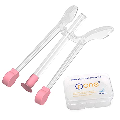 Ofone Contact Lens Remover Tool For Soft Lenses, Contact Lens Applicator With Tweezers And Case, Portable Contacts Inserter And Removal For Traveling (Pink) #TOP7