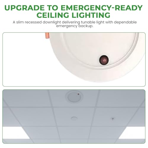 Spot LED encastrable 20,3 cm 18W variable avec batterie secours E2Lighting - 6