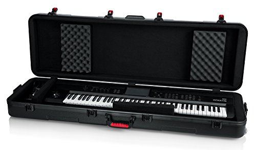 Gator Cases Molded Flight Case For Slim 88-Note Keyboards With Tsa Approved Locking Latches And Recessed Wheels; (Gtsa-Key88Sl),Black #TOP1