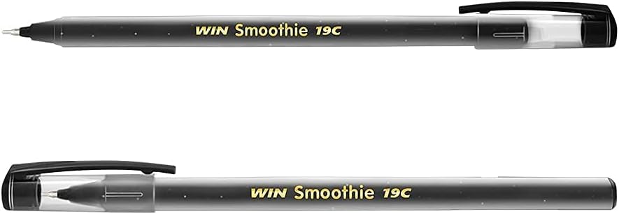 WIN Smoothie Ball Pens | 80 Black Ink Pens | Lightweight and Colourful Sparkle Body Design | Use and Throw Pens | For One Time Use | Ideal for School Office & Business | Stick Pens Set