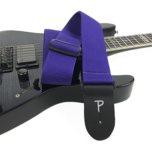 Perri’s Leathers – Sangle Guitar en nylon – Extrémités en cuir – Violet – Ajustable – Pour guitares Acoustic/Electric… - Les Beatles, Paul McCartney, John Lennon, RIngo Starr, George Harrison Perri's Leathers - Sangle Guitar en nylon - Extrémités en cuir - Violet - Ajustable - Pour guitares Acoustic/Electric… – Image 4