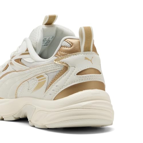 Puma Baskets Milenio Tech WMNS Dayinight pour Femme, Vapor Gray Puma Gold Blanc Chaud, 36 EU