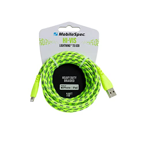 Cable Lightning de 10 pies Mobile Spec MB06723 verde que evita tirones y pérdidas por su color 2