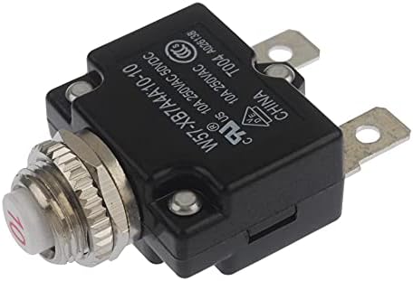 Potter&BRUMFIELD - TE CONNECTIVITY - W57-XB7A4A10-10 - Thermal Circuit Breaker 10 A 50 VDC Panel 1 Pole 250 VAC W57 Series-6pack