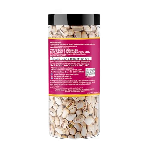 Image of YUM YUM Premium California Roasted & Salted Pistachios 300g (Pack of 2-150g Jar Each) | Pista Dry Fruit| Tasty & Healthy| High in Protein & Dietary Fiber | Gluten Free & Low Calorie Nuts
